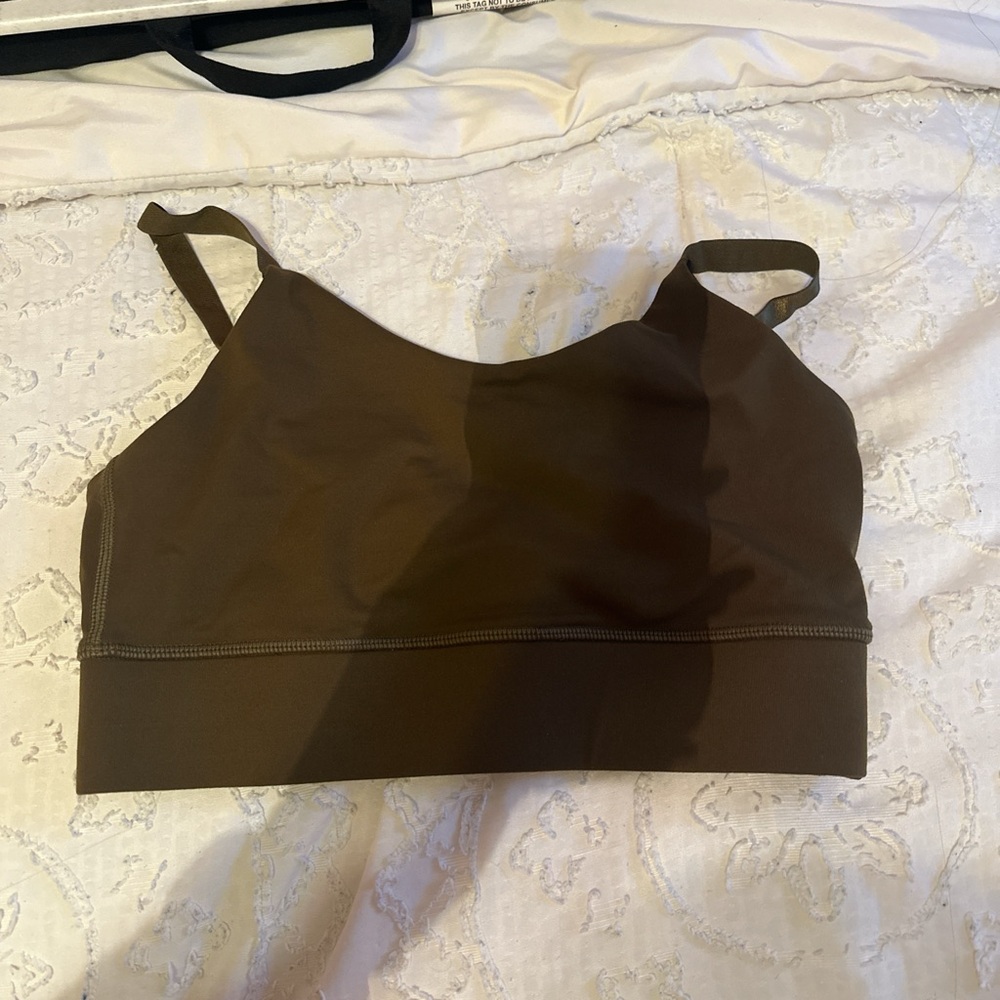 Olive green women’s sports bra